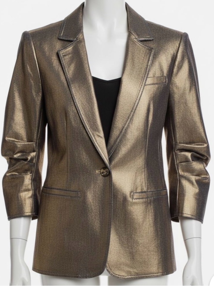 Cinq Sept Gold Pantsuit | Blazer And Matching Pants | Excellent Condition